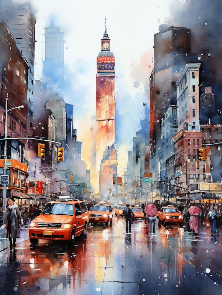 New York City Peinture Abstraite V4