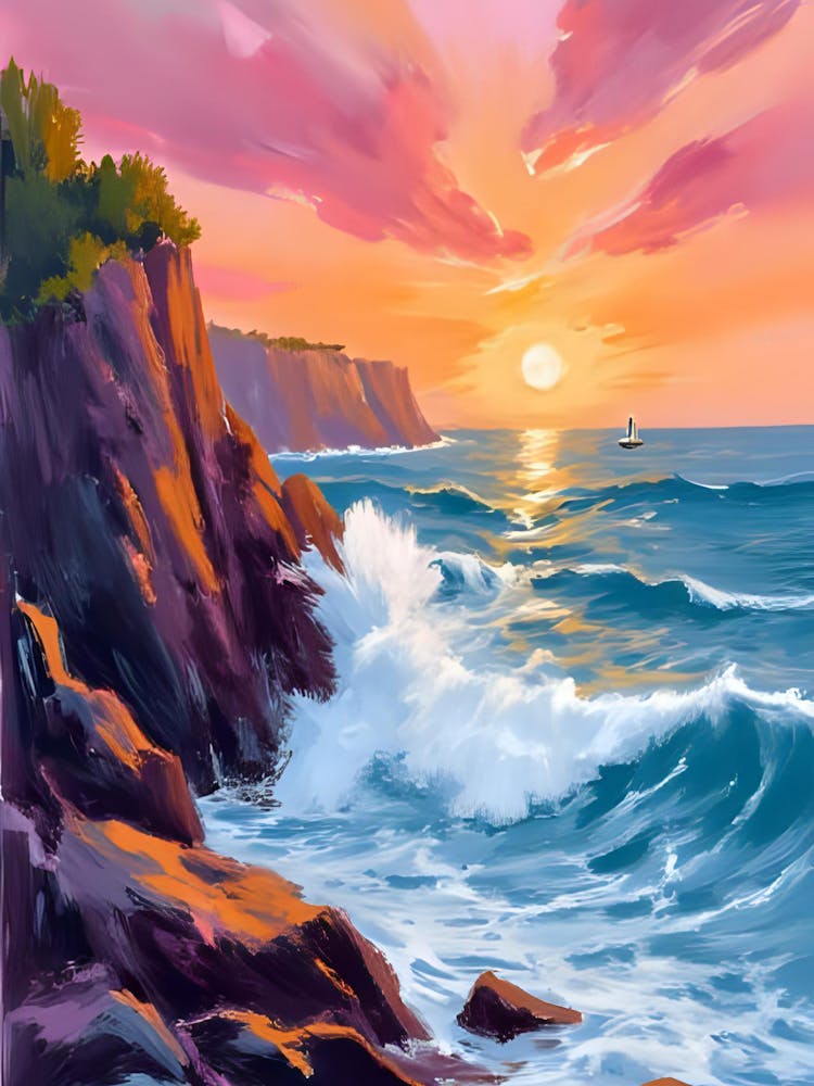 Sunset On The Cliffs 1