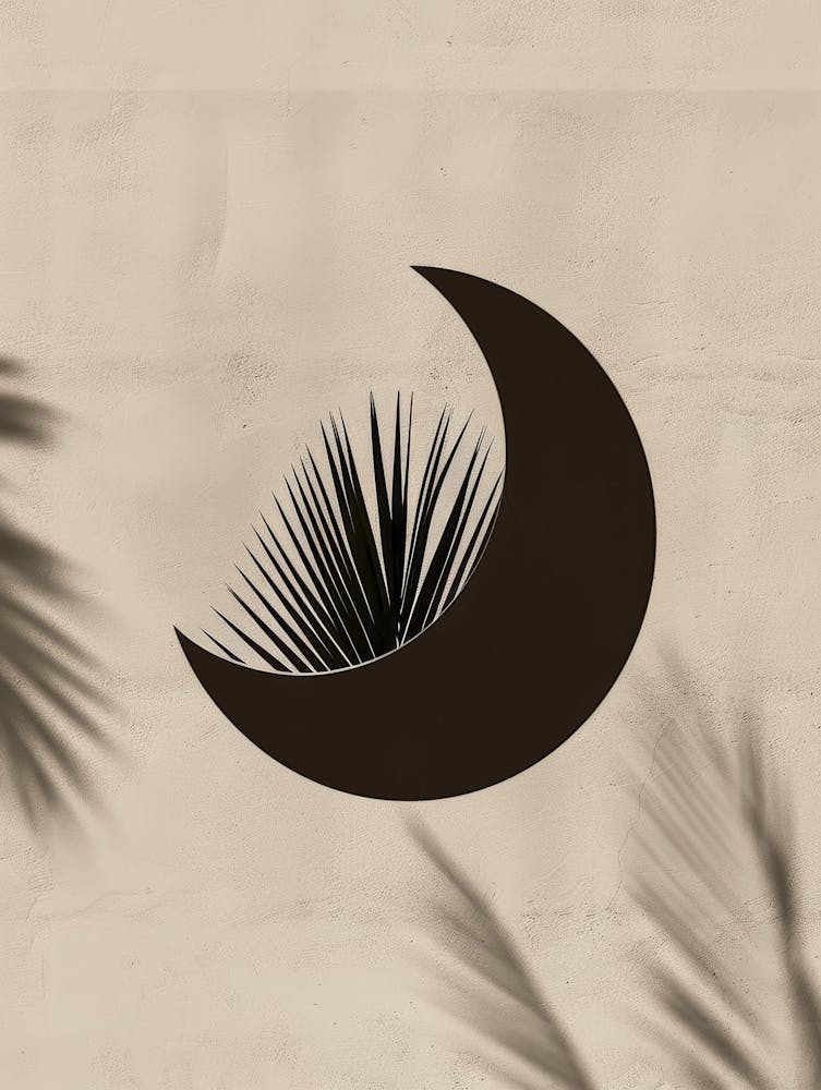 Crescent And Palm Tree