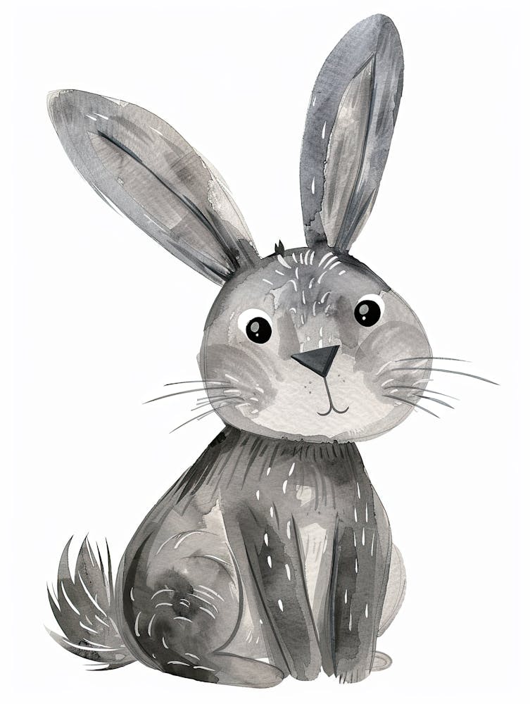 Happy Little Bunny Children Prints & Kids Posters