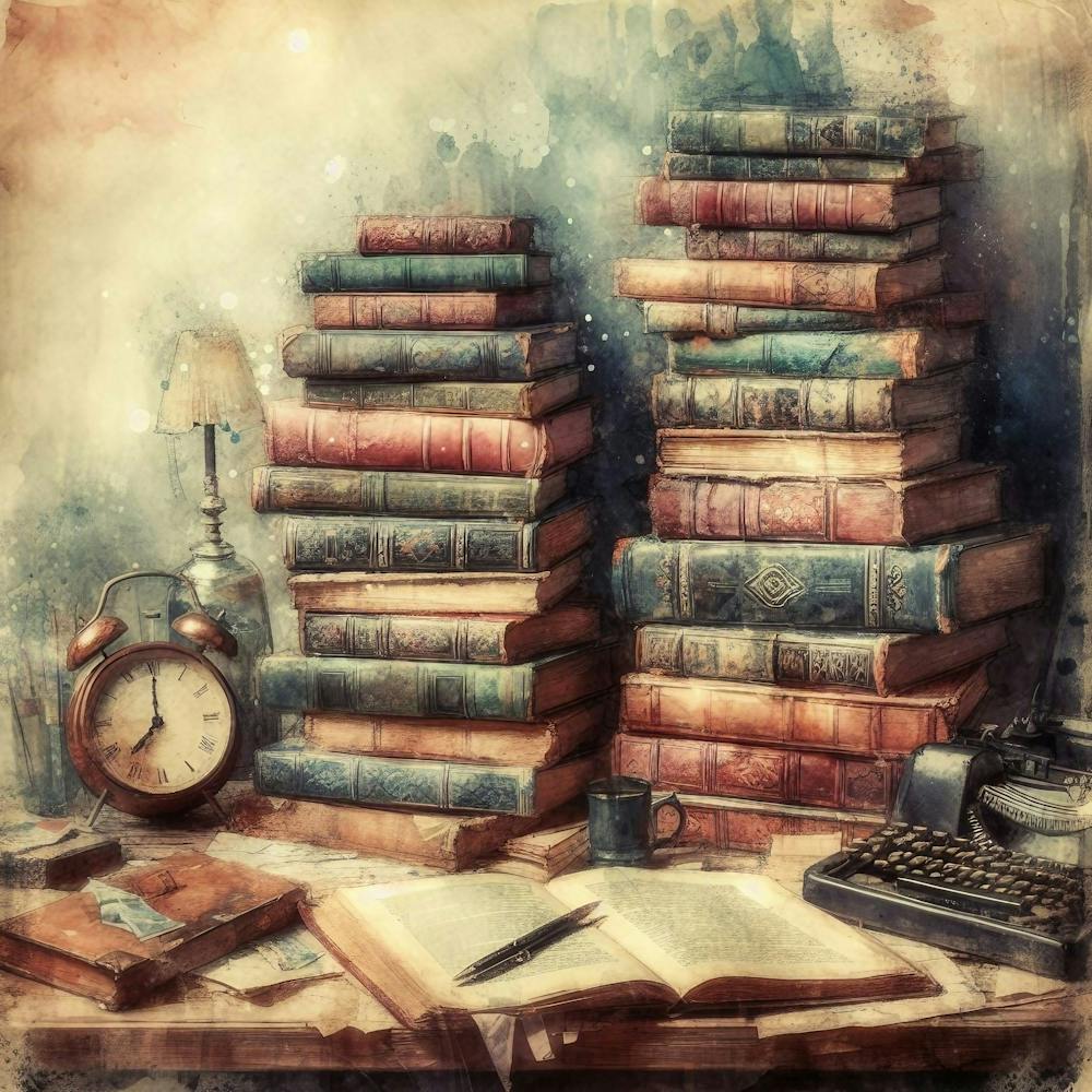 Old Books On A Desk