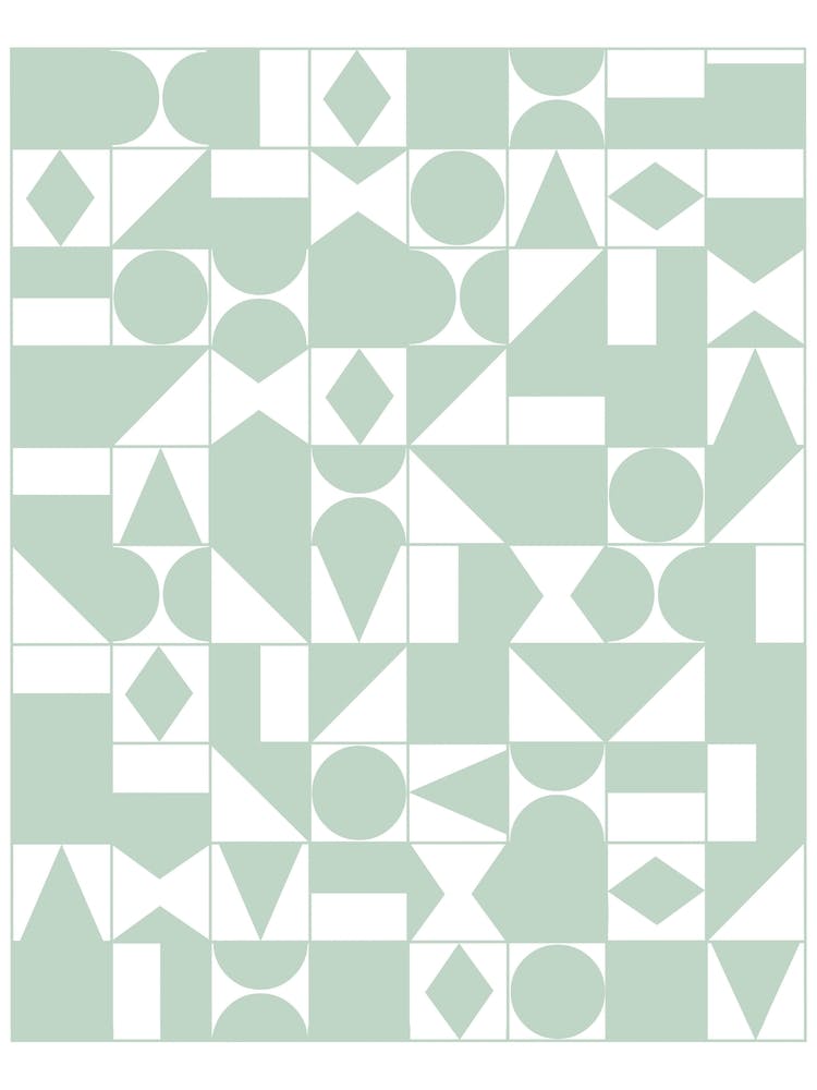 Geometric Pattern Sage Green