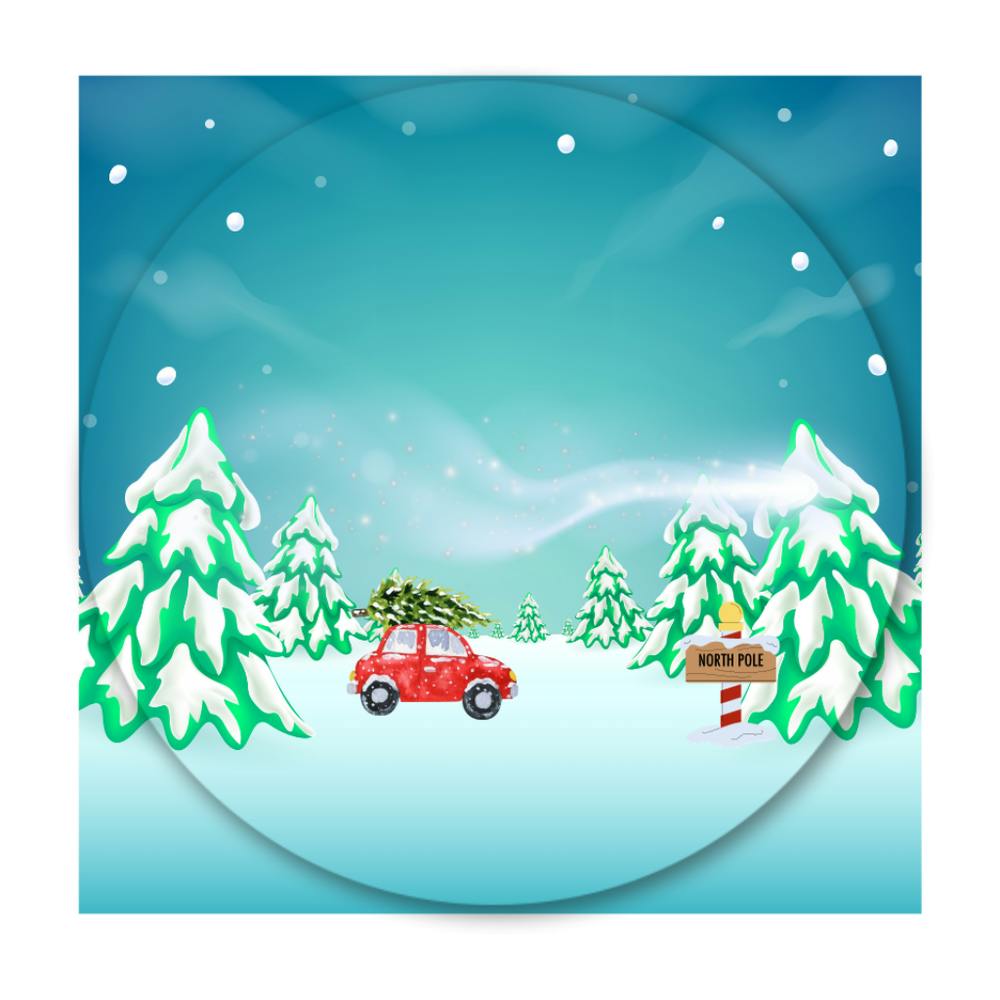 Christmas Tree In The Snow