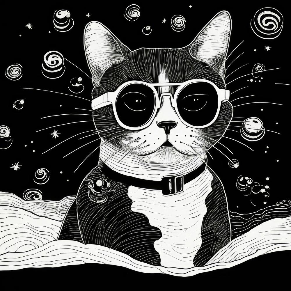 Chat en Lunettes de Soleil 7