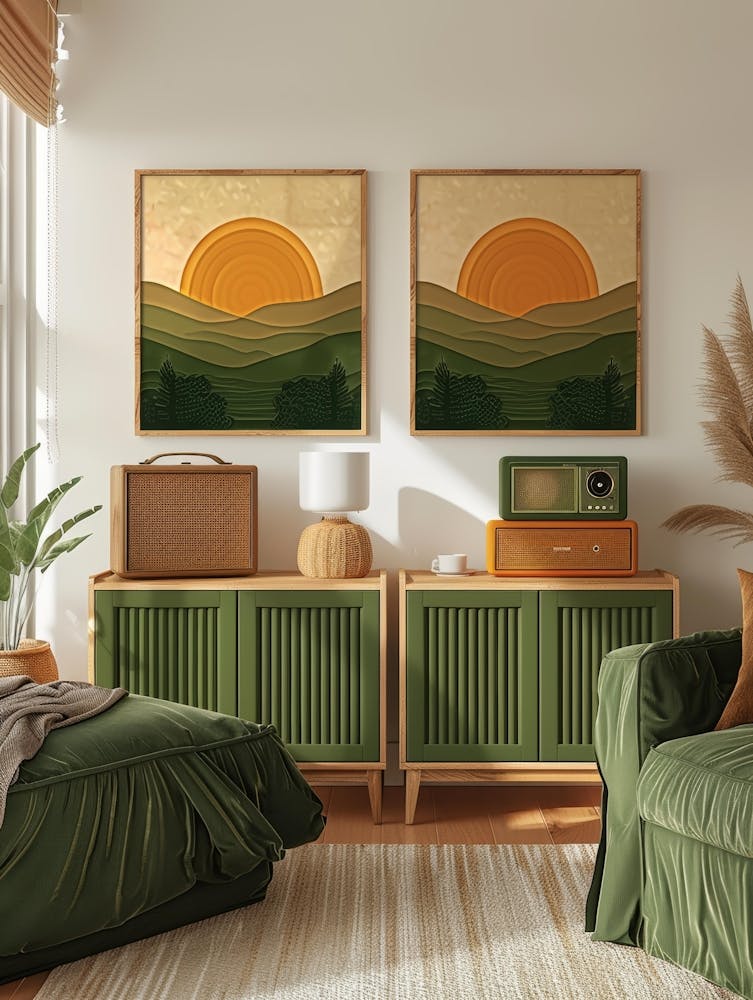 Sunset In A Living Room