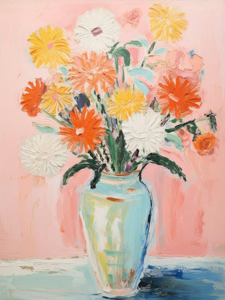 Flower Painting Fauvist Style Chrysanthemum 4