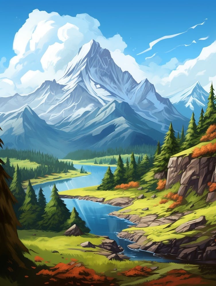 Mountains Cartoon 1