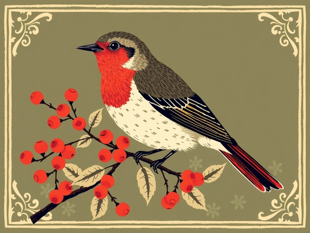 Flux Schnell An Artistic Illustration Of A Bird With A Redoran 2