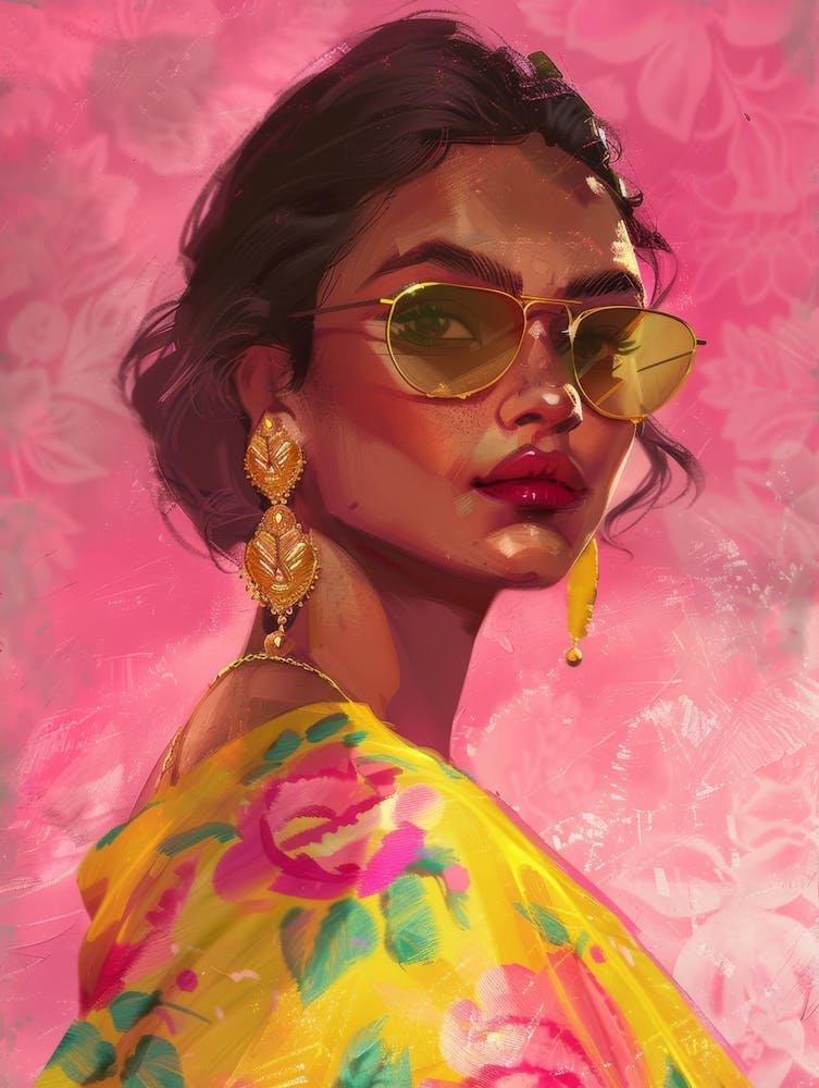 Asian Girl In Sunglasses