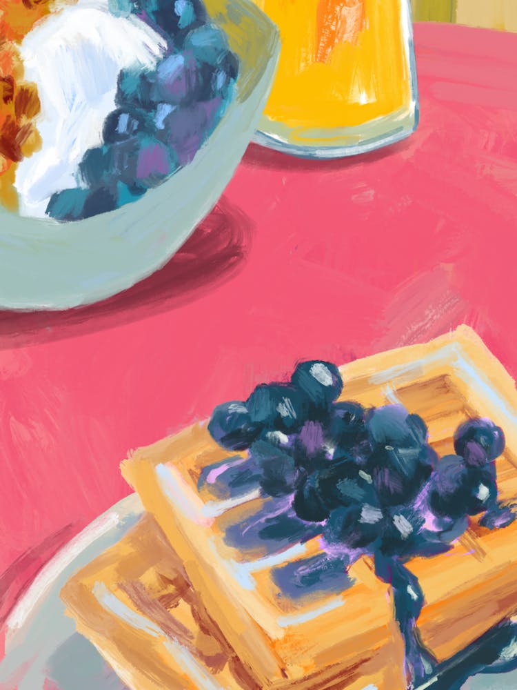 Waffles & Blueberries