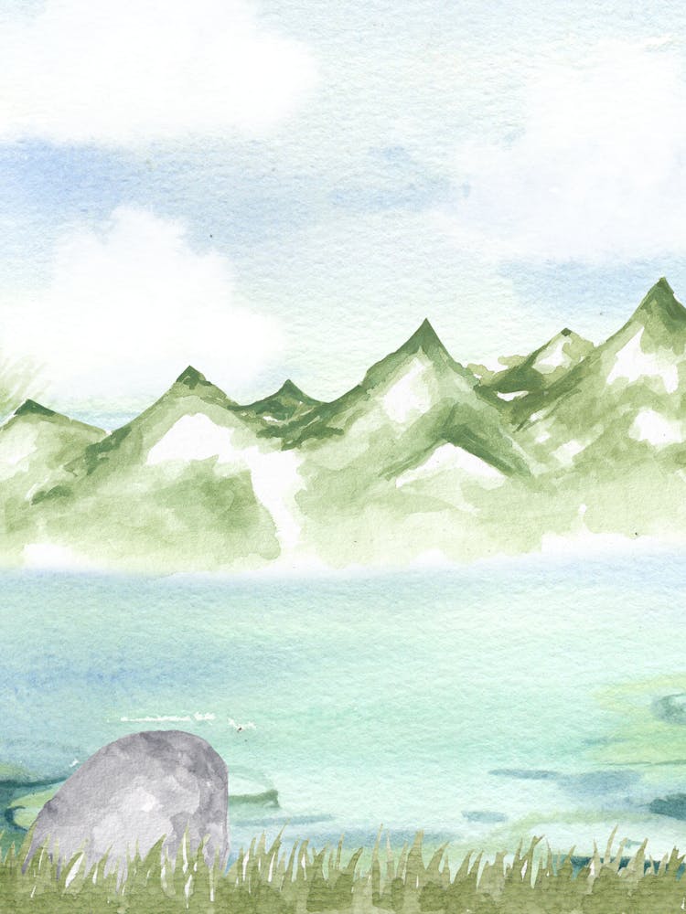 Aquarelle De Montagnes 29