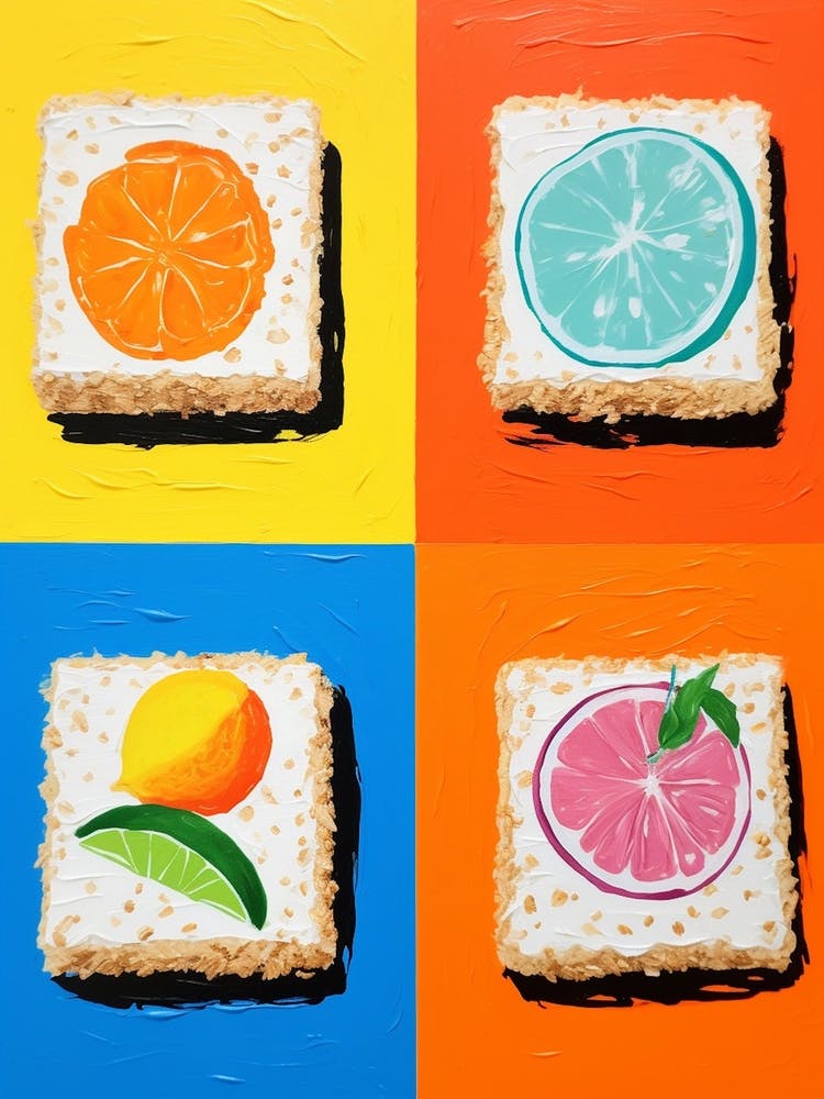 Oil Painting Style Coconut Slice