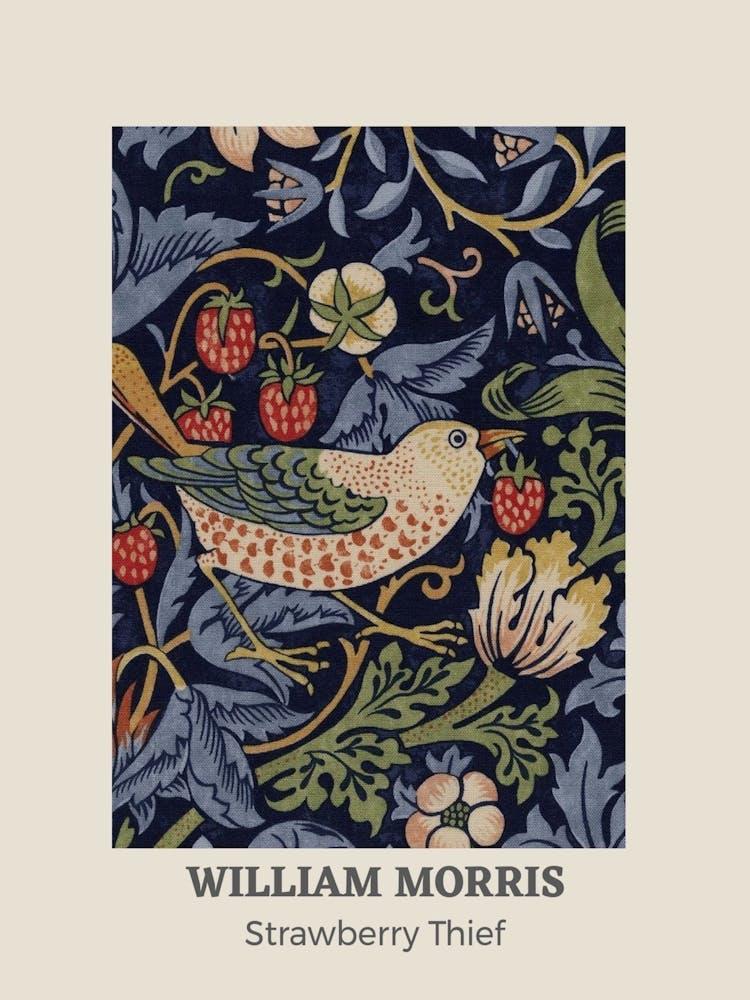william morris tapestry strawberry thief
