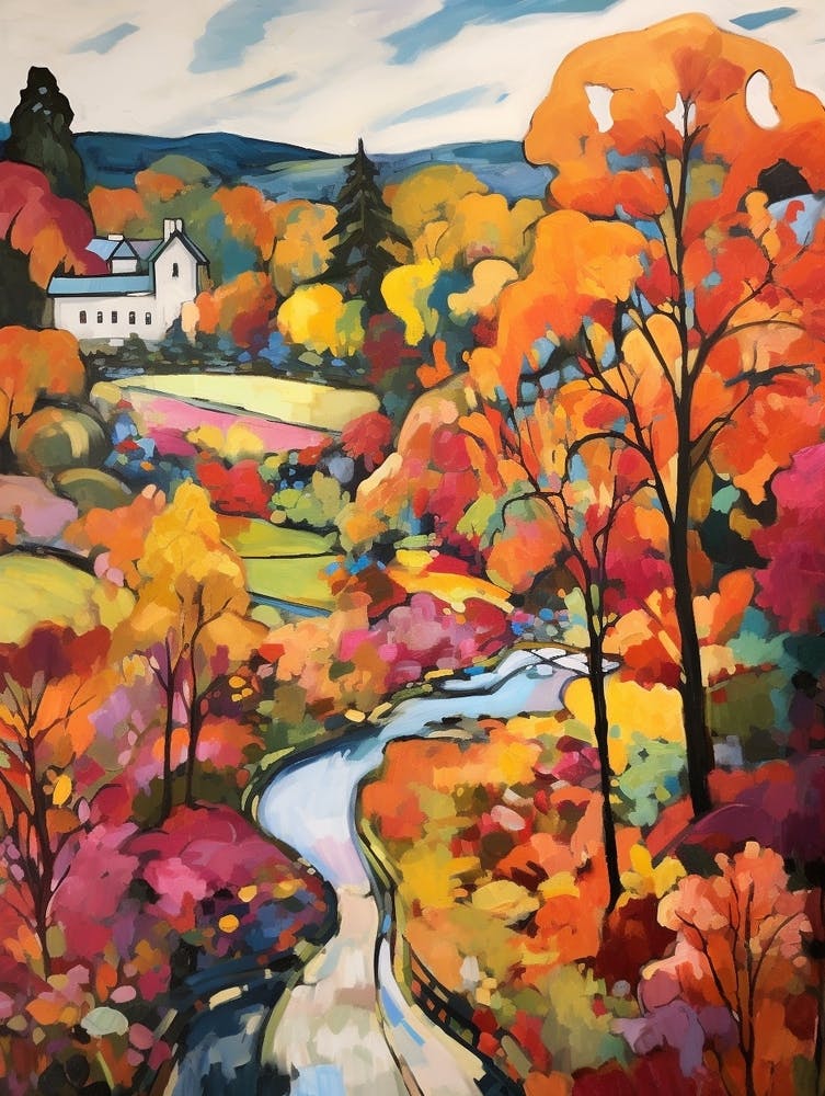 Autumn Gardens Painting Fredriksdal Museum And Gardens Sweden 2