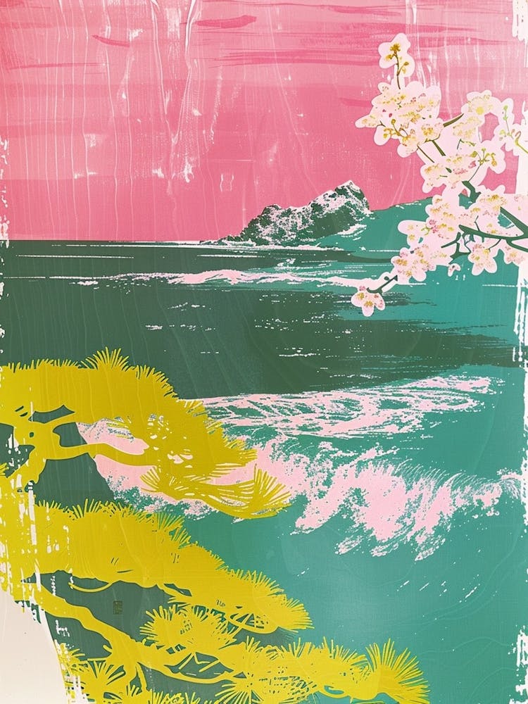 Izu Peninsula Duotone Silkscreen 1