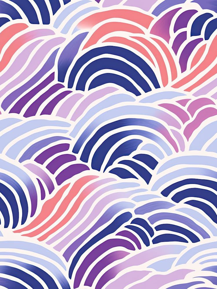 Seamless Pattern With Wild Waves
