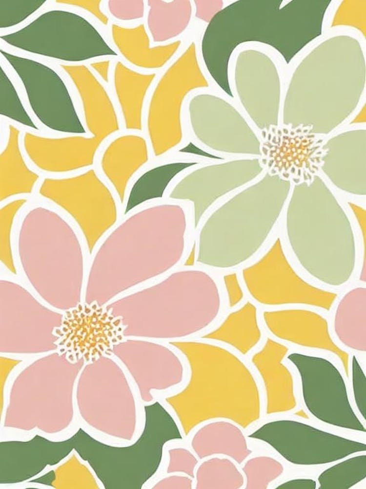 Camélia Floral Pastel 1 Fleur
