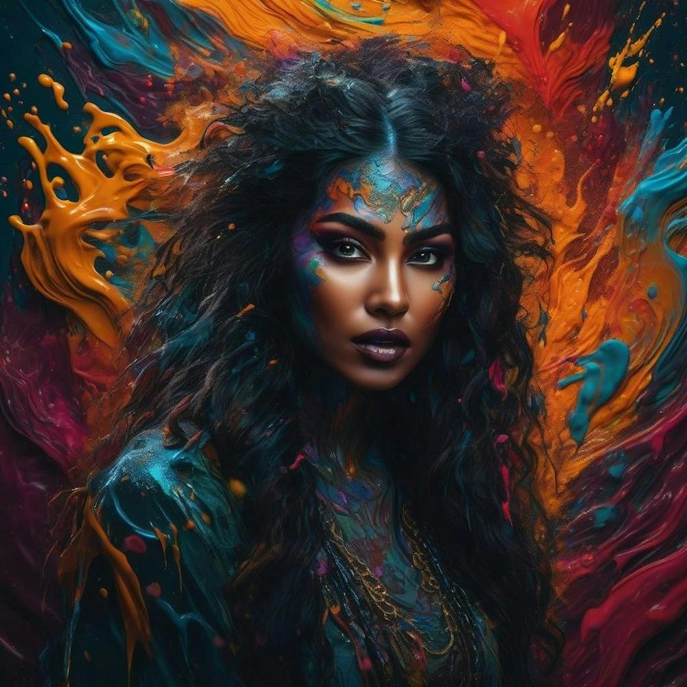 Color Splashed Woman