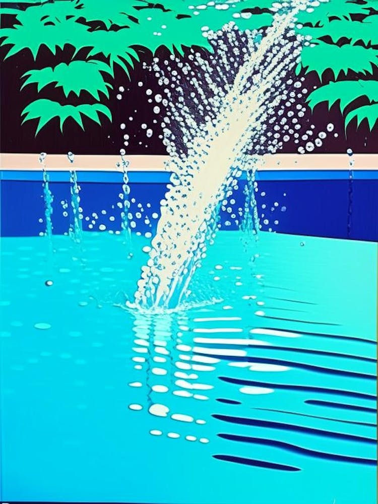 Éclaboussures d'Eau - Paysage Aquatique - Pop Art Coloré 1