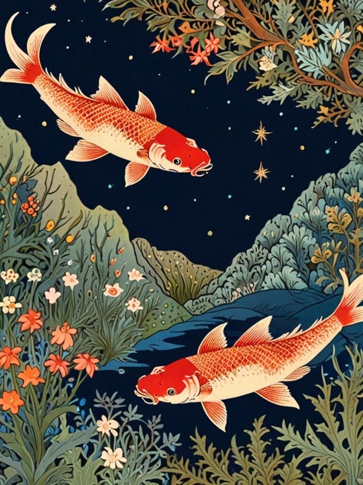 William Morris Poissons Koi