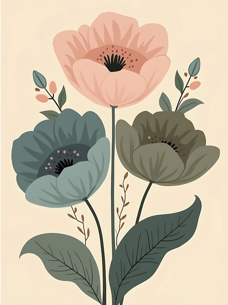 Hand-Drawn Delicate Wildflowers