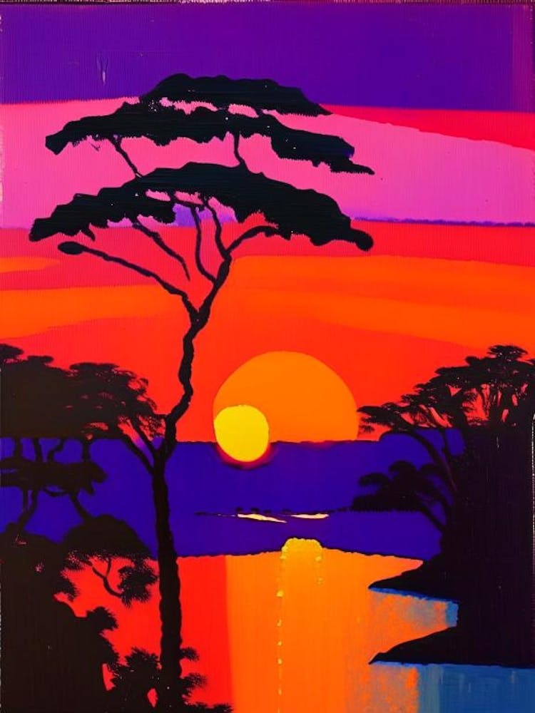 Tropical River Sunset