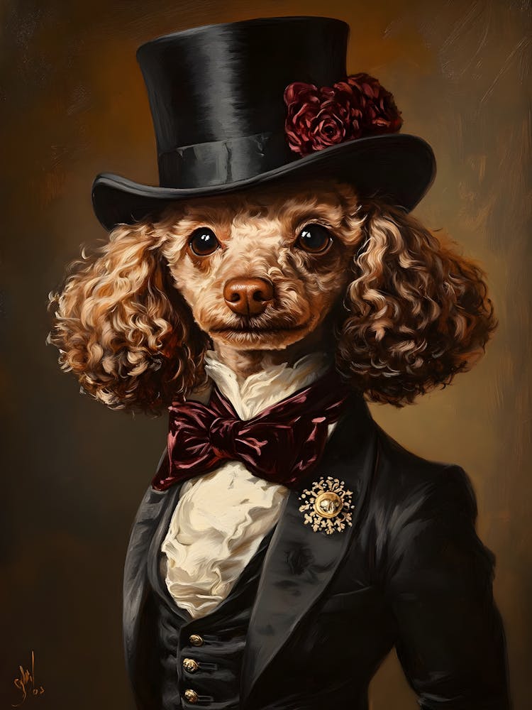 Poodle In Top Hat