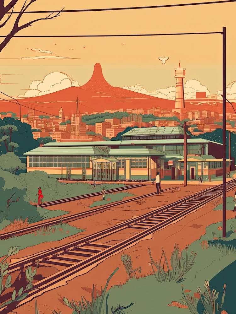 Nairobi Kenya Travel Illustration 1