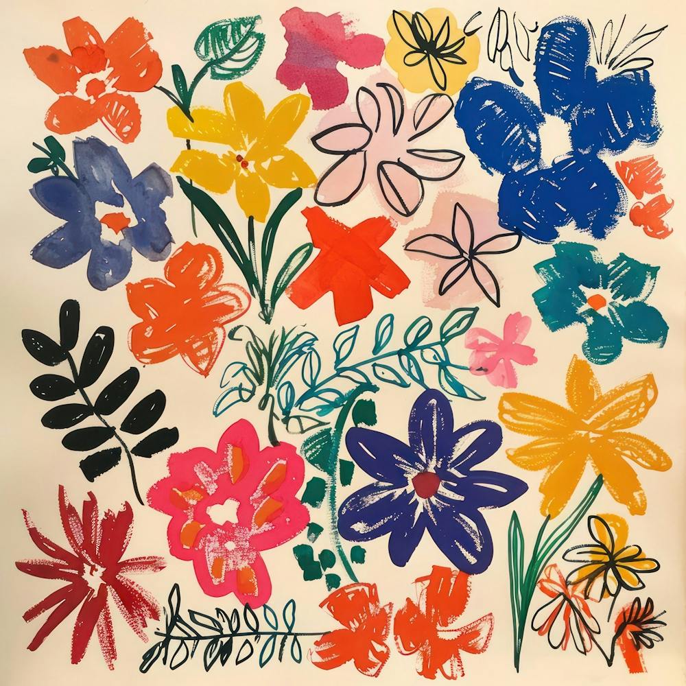 Summer Flowers Painting Matisse Style 9