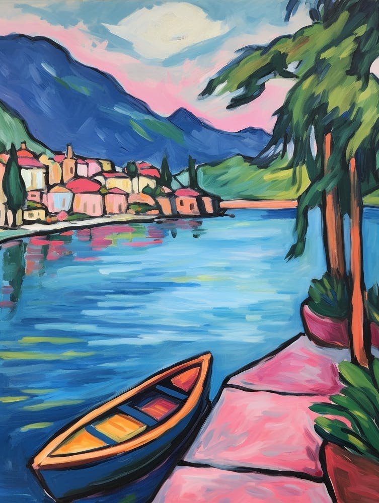 Lake Como Italy 6 Fauvist Painting