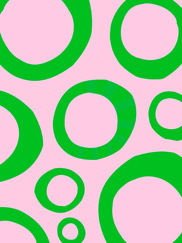 Green flying circles
