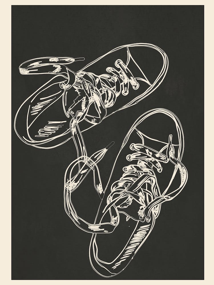 Retro Sneakers Drawing 1
