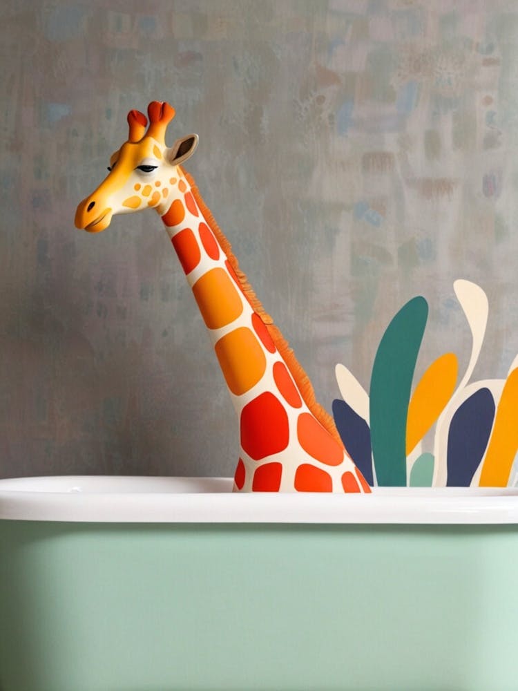 Giraffe In Bathtub 2