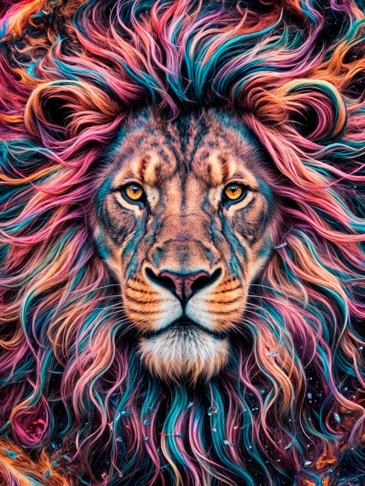 Lion abstract