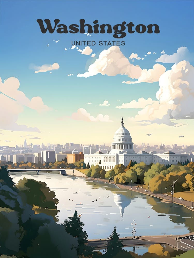 Washington United States 7 Travel Poster 3 4 Resize