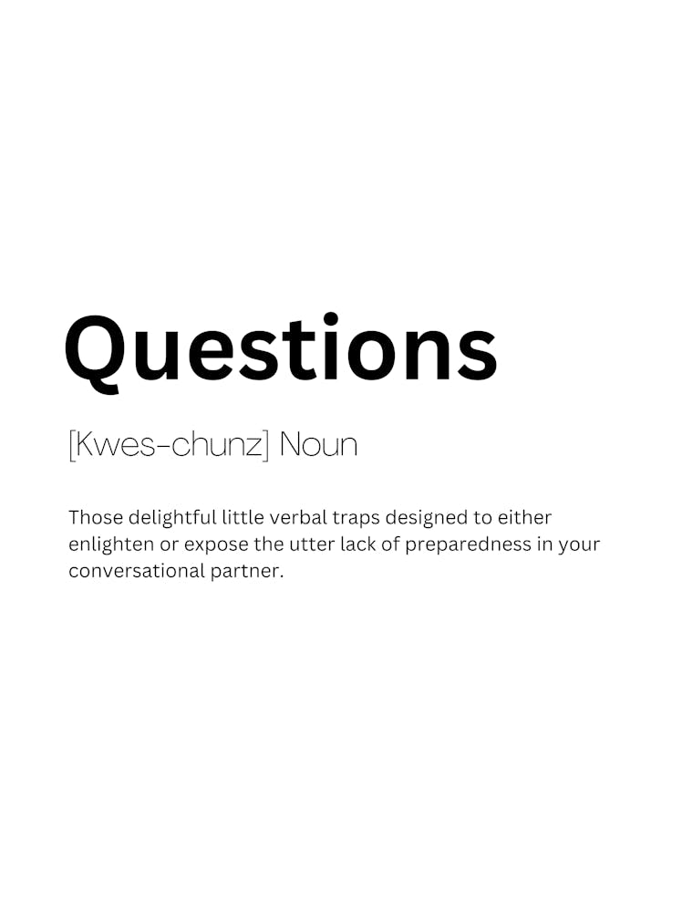 Questions Definition Meaning