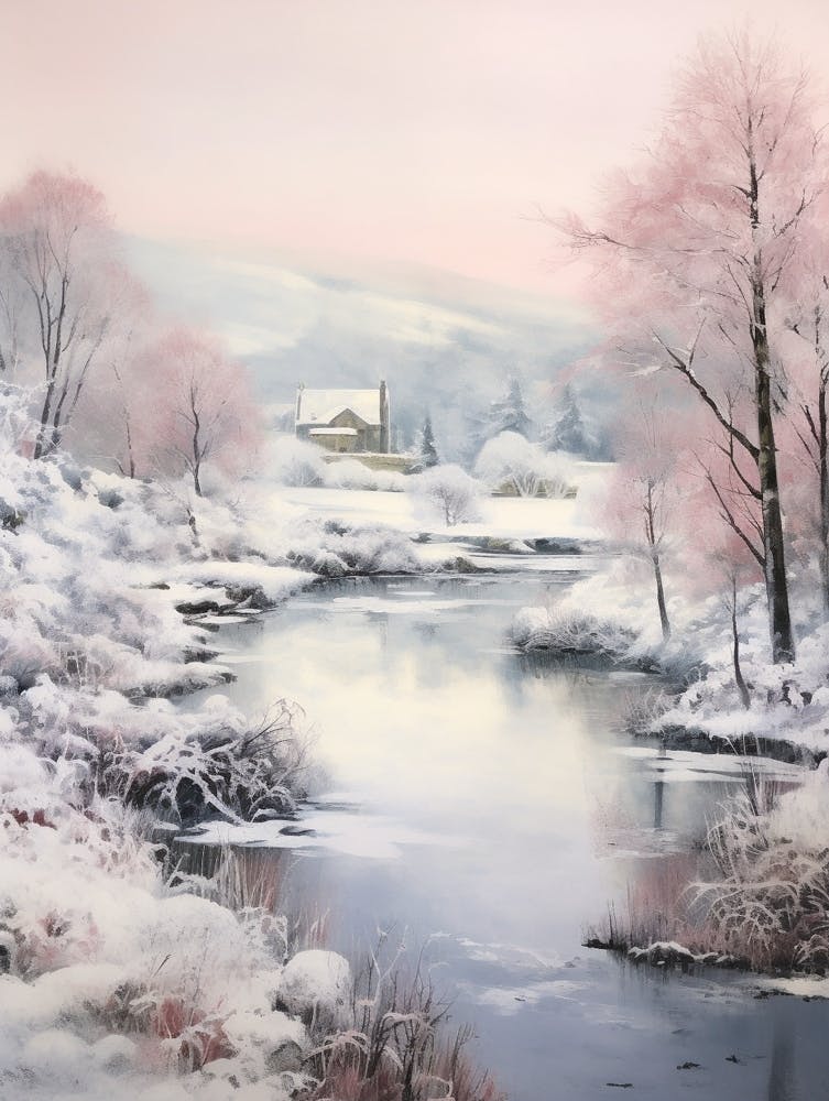 Dreamy Winter Painting The Lake District England 3