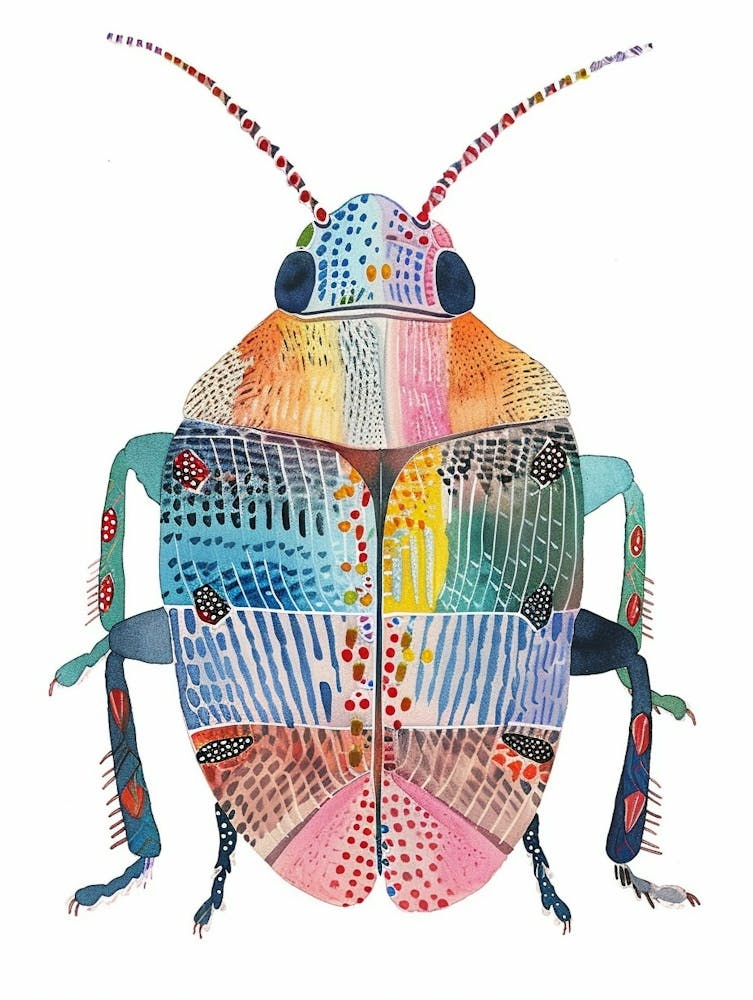 Bunte Insektenillustration Rollassel 15