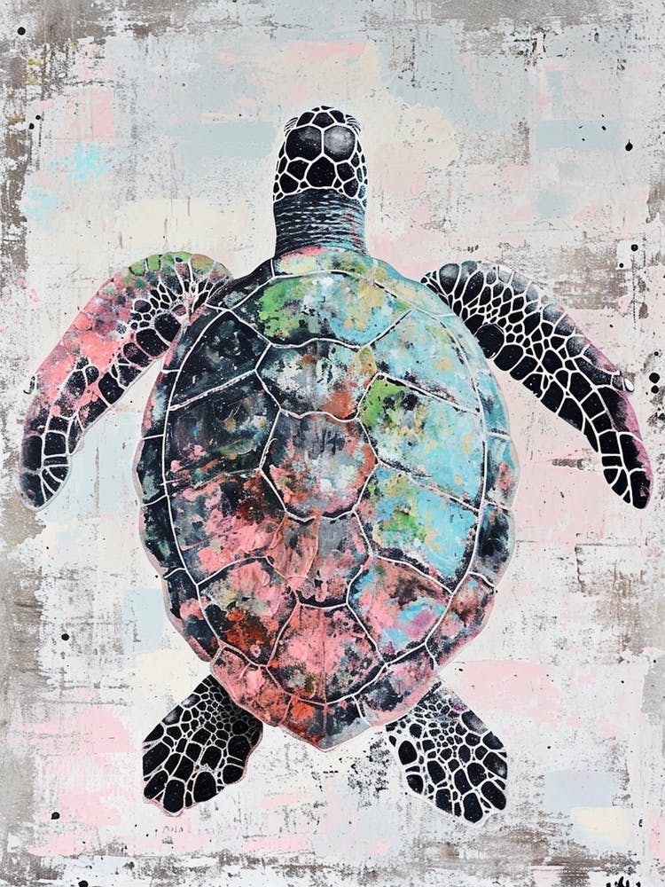 Paint Splash Sea Turtle 3