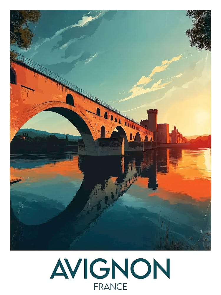 Affiche de voyage Avignon