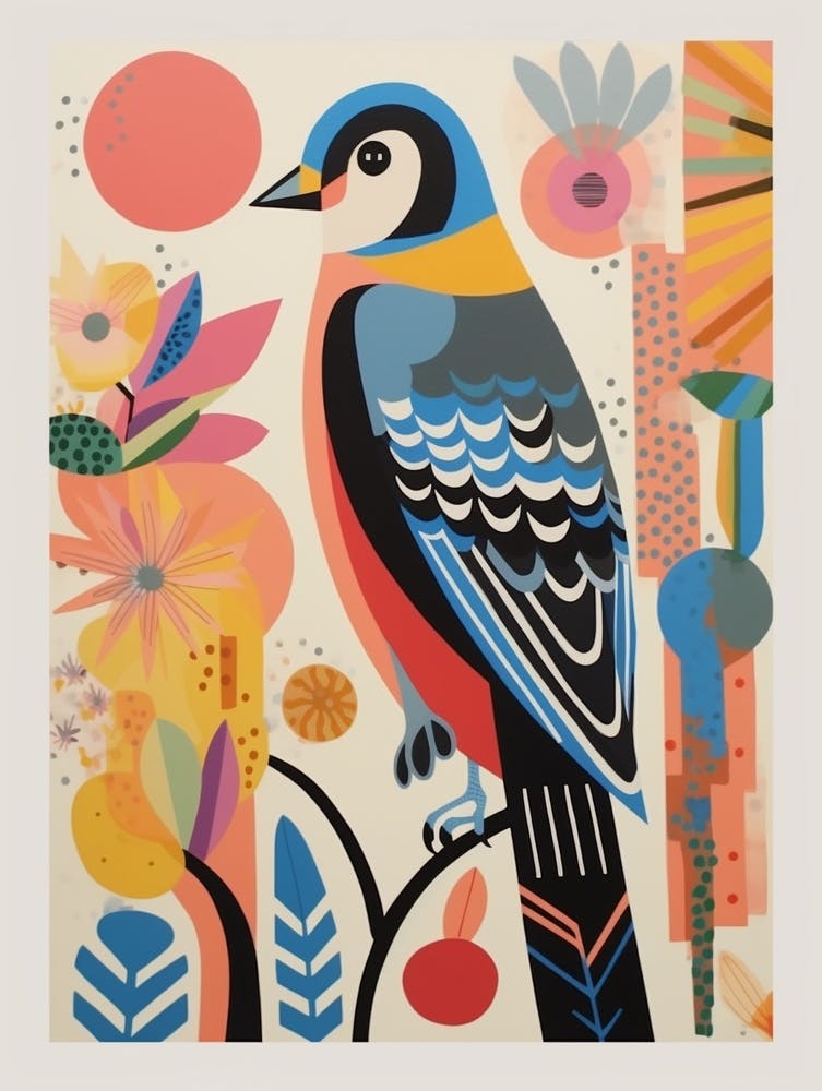 Colourful Scandi Bird American Kestrel 4