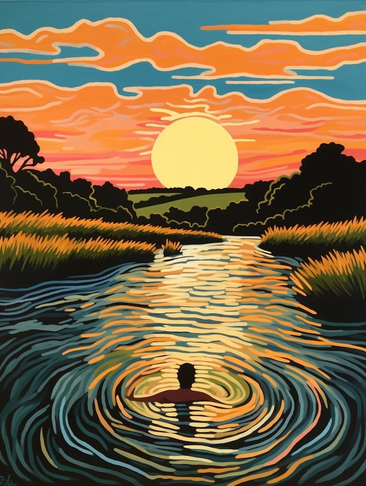 Wild Swimming At River Waveney Suffolk 2