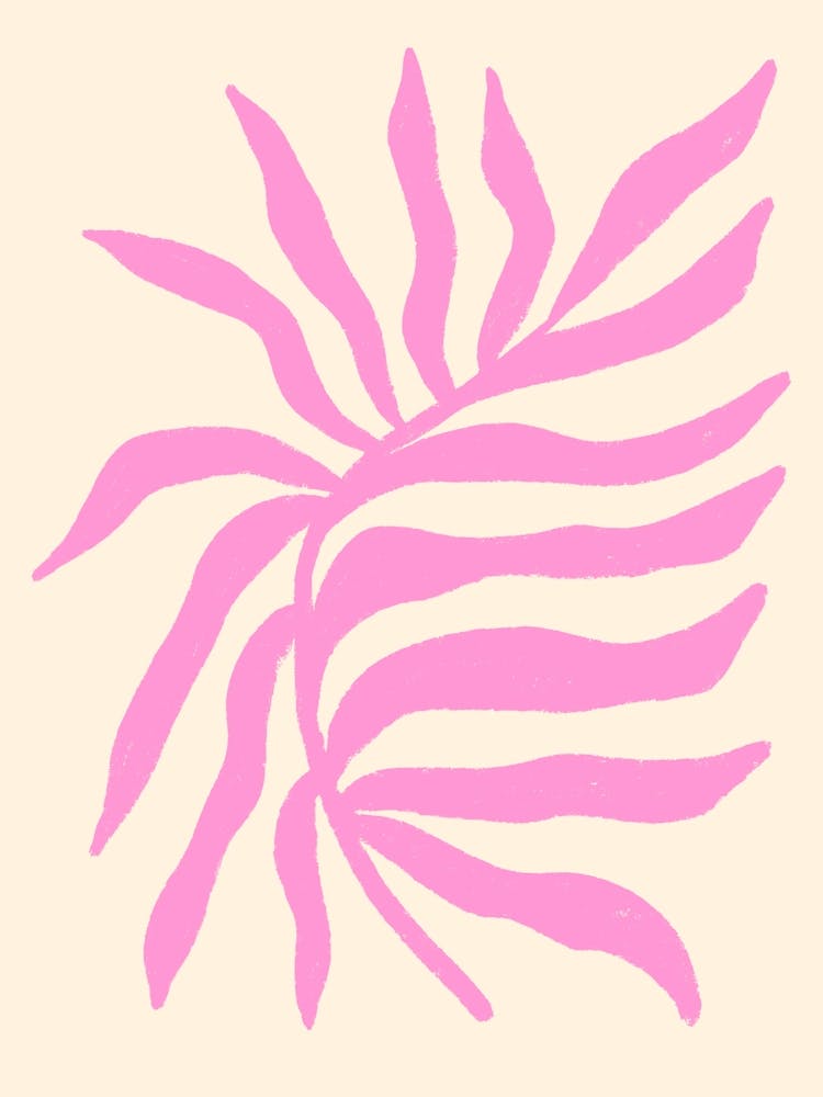 Pink Silhouette Textured Branch 2