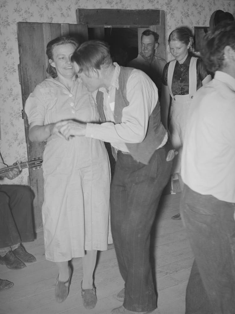 Untitled Photo, Possibly Related To Round Dance At The Square Dance,Pie Town, New Mexico By Russell Lee