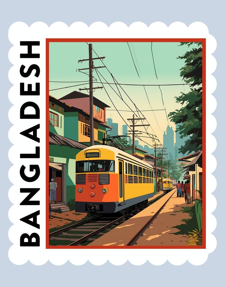 Bangladesh 2 Travel Stamp Poster