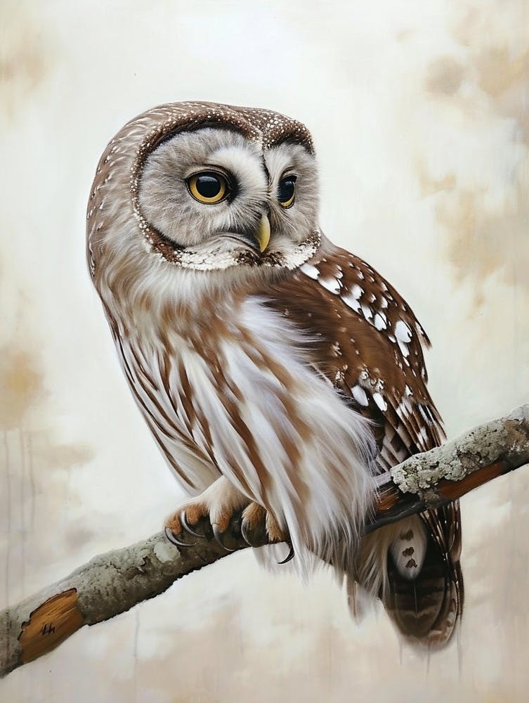 Boreal Owl Gemälde 2
