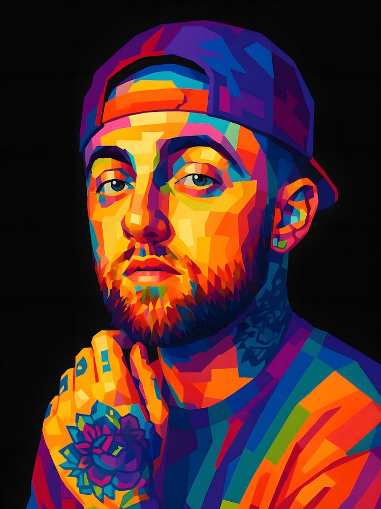 Mac Miller Wpap Art
