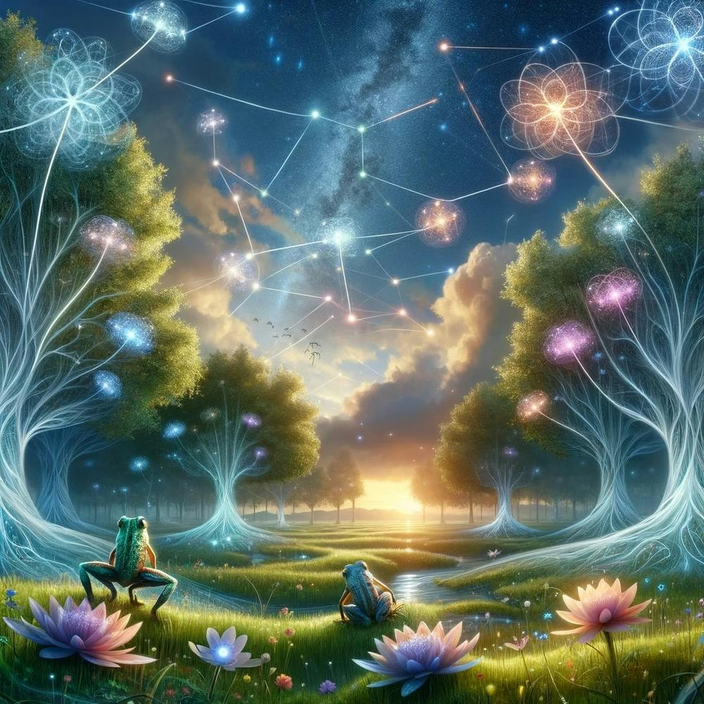 Quantum Serenity: Cosmic Whispers in the Enchanted Grove