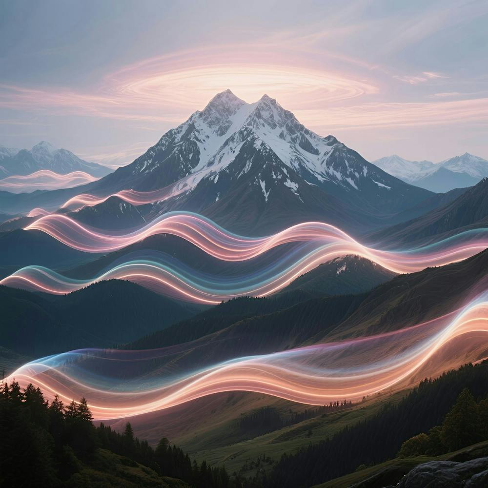 Wavy Lines In The Mountains