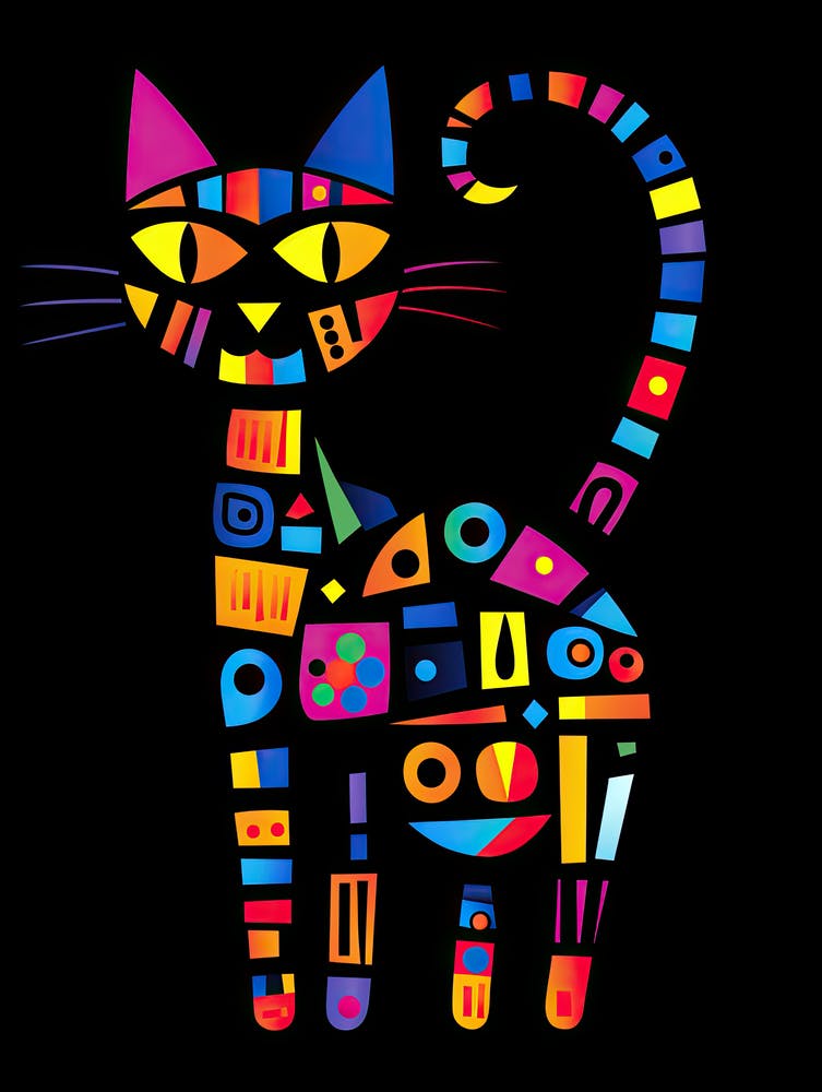 Colorful Cat Poster